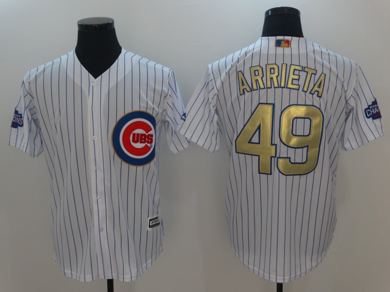 CUBS White 2017 Gold Program Jerseys-055